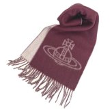 ヴィヴィアンウエストウッド マフラー Vivienne Westwood 81030006 W01MK I401 Double Face Scarf BORDEAUX リバーシブル ビッグオーブロゴ