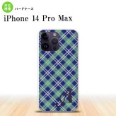 iPhone14 ProMax iPhone14 Pro Max スマホケース 背面ケース ハードケース チェック A 青 +アルファベット 2022年 9月発売 nk-i14pm-437i