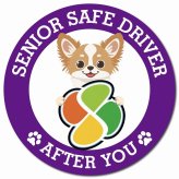 カーサイン 高齢者マーク SENIOR SAFE DRIVER チワズー マグネット 強力 直径13cm 肉球 日本製 車 ステッカー
