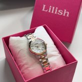 国内正規品 Lilish リリッシュ ソーラー腕時計 レディース 小ぶり かわいい ソーラー 時計 おしゃれ シルバー×ピンクゴールド 学生 入学 卒業 就職祝い プレゼント 10代 20代 女性 記念日 ギフト 成人 卒業 入学