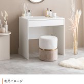 デスク チェア コンセント 引き出し付き ナチュラル ホワイト 机 幅80cm パソコン PC ワーク インテリア 引き出し 電源 USB USBポート コンセント穴 引出し 引き出し付
