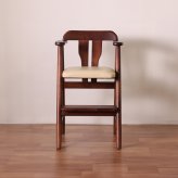 ベビーチェア 完成品 天然木 ライトブラウン・ダークブラウン W44xD44xH72.5cm・座面高49cm・足乗せ高26cm 子供椅子 キッズチェア 木製 ライトブラウン ダークブラウン おしゃれ