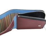 ポールスミス 財布 Paul Smith 二つ折り財布 L字ファスナー二つ折り財布 小銭入れあり メンズ ブラック ボルドー スカイブルー マルチストライプ M1A-7970-WSTRGS 79 【ラッピング無料 誕生日 お祝い プレゼント ギフト 贈り物】 送料無料