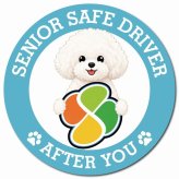 カーサイン 高齢者マーク SENIOR SAFE DRIVER ビションプー マグネット 強力 直径13cm 肉球 日本製 車 ステッカー
