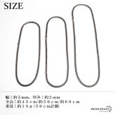 ステンレス 定番 ダブル喜平ネックレス 幅5mm 細身 チェーンネックレス メンズネックレス 6面カット 燻し アンティークシルバー 45cm 50cm 60cm 細め シンプル 王道 中折れ式 存在感 男性 金属アレルギー対応