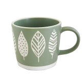 ナチュル マグカップ リーフ グリーン マグカップ 北欧風 美濃焼 日本製 コーヒーカップ ティーカップ おしゃれ かわいい 電子レンジ対応 食洗機対応 内祝い 結婚祝い ギフト 〈20673〉 M-mode