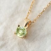 ペリドット ネックレス K18 ゴールド ネックレス 8月誕生石 一粒 18金 18K イエローゴールド ホワイトゴールド チェーン 長さ選べる 40cm 45cm 50cm ギフトラッピング可能 シンプル 華奢 上品 Rapture 彼女 妻 女性 レディース プレゼント ハロウィン 【品番：CG-RSP-29051-8】