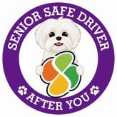 カーサイン 高齢者マーク SENIOR SAFE DRIVER マルシーズー ステッカー シール 直径13cm 肉球 日本製 車