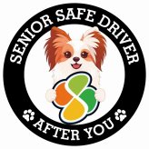 カーサイン 高齢者マーク SENIOR SAFE DRIVER ファレーヌ ステッカー シール 直径13cm 肉球 日本製 車
