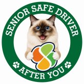カーサイン 高齢者マーク SENIOR SAFE DRIVER バーマン ステッカー シール 直径13cm 肉球 日本製 車