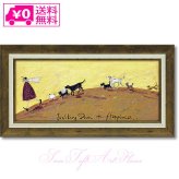 Sam Toft サムトフト アートフレーム 幸せへ向かって Mサイズ ST-10022 絵画 ギフト アート 犬 いぬ