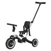 三輪車 かじとり 押し棒付き 折りたたみ 4WAY 子供用三輪車 乗用玩具  手押し ランニングバイク キックバイク キッズバイク サドル 足けり ペダル付き コントロールバー 舵取り 1歳 2歳 3歳 幼児 自転車 おしゃれ コンパクト 軽量 男の子 女の子 誕生日 プレゼント ギフト