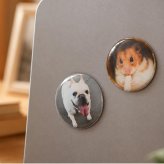 ペット 写真入り マグネット 56mm｜うちの子 オリジナル グッズ【送料無料】
