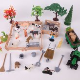 農場 おもちゃ 94点セット ファームセット ミニチュア 動物 フィギュア トラクター 人形 柵 納屋 ジオラマ 組み立て ごっこ遊び 情景模型 子供 誕生日 プレゼント ギフト