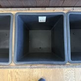 鉢カバー おしゃれ 軽い 大型 四角 スクエア リサイクルウッド レクト 樹脂インナー付 Lサイズ 高級 北欧 室内 屋内 観葉植物用 サボテン 特大 玄関 インテリア プランター 深型
