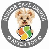 カーサイン 高齢者マーク SENIOR SAFE DRIVER ヨーチー ステッカー シール 直径13cm 肉球 日本製 車