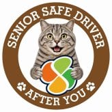 カーサイン 高齢者マーク SENIOR SAFE DRIVER マンクス ステッカー シール 直径13cm 肉球 日本製 車