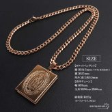 ステンレス ロケットネックレス HIPHOP 喜平チェーンネックレス ロケットペンダント マリアネックレス 写真 記念 思い出 50cm 60cm ピンク 聖母 6面カット 男性 メンズ 金属アレルギー対応