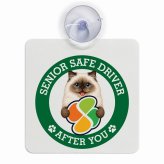 カーサイン 高齢者マーク SENIOR SAFE DRIVER ヒマラヤン 車内用 吸盤タイプ 収れん火災防止タイプ 肉球 日本製 車 ステッカー