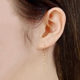 チェーン レディース K18 18金 イエローゴールド アメリカン ピアス アズキチェーン ファンタジア 地金 デザインチェーン [ララクリスティー]