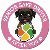 カーサイン 高齢者マーク SENIOR SAFE DRIVER ベルジアングリフォン マグネット 強力 直径13cm 肉球 日本製 車 ステッカー