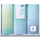 ソライロタオル フェイスタオル 3枚セット ブルー [26-7545-062] SO3063BL ｜ さわやかなカラーの日常使いしやすいタオル 綿100％ ｜ 内祝い お返し 御礼 お祝い 贈答品 ｜ タオルギフト ブルー 32×75cm ｜ 化粧箱入り