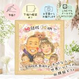 贈り物 似顔絵 結婚記念日 ギフト 名入れ プレゼント 手描き 真珠婚 結婚30周年 記念日 結婚記念日 大人数 ご夫婦 家族 お父さん 夫婦 両親 下書き確認 名入れ 修正無料 実績多数 似てる サプライズ かわいい 30周年 感謝 思い出 記念 闘病中の方への励まし 色紙 ブライダルギフト バレンタインデー 傘寿祝い 初任給 米寿祝い 白寿祝い オリジナル