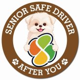 カーサイン 高齢者マーク SENIOR SAFE DRIVER シーポメ マグネット 強力 直径13cm 肉球 日本製 車 ステッカー