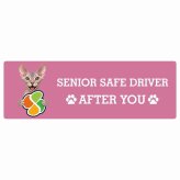 カーサイン 高齢者マーク SENIOR SAFE DRIVER ドンスコイ ステッカー シール 長方形 15x5cm 肉球 日本製 車