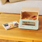誕生日プレゼント PolarB ポーラービー おままごと オーブンレンジ オーブン ままごとセット 木製 木のおもちゃ お料理ごっこ ごっこ遊び フードパーツ12点 ピザ クッキー トレー付き 持ち手付き 音が鳴る 知育玩具 北欧 くすみカラー おしゃれ 小物入れ 男の子 女の子 お祝い ギフト