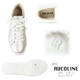 ルコライン スニーカー ルコライン 靴 RUCO LINE RUCO-018BE CALF PU LUX 光沢 ベージュ 合皮 無地 ローカット ファスナー無し ルコライン レディース シューズ パールベージュ RUCO LINE ルコラインスニーカー フラットソール 新作 取扱店 京都 母の日