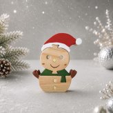 サンタクロースの組み木｜木製クリスマス飾り｜冬のインテリア・置き物｜季節のディスプレイ｜ハンドメイド
