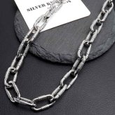 ステンレス あずきチェーンネックレス コイル 長あずき シルバー メタルネックレス シンプルネックレス メンズ 男性 金属アレルギー対応