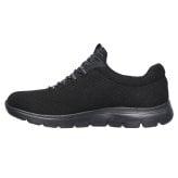 スケッチャーズ レディース スニーカー サミッツ クール クラシック SKECHERS 149206W スリッポン ワイド幅 軽量 ブラック 黒 ウォーキング 歩きやすい　