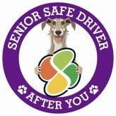 カーサイン 高齢者マーク SENIOR SAFE DRIVER ディアハウンド ステッカー シール 直径13cm 肉球 日本製 車