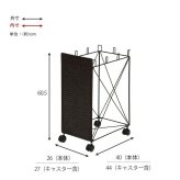 収納家具 ラック ゴミ箱 ごみ箱 ダストボックス おしゃれ ゴミ袋掛け ワゴン 分別 目隠し カバー 省スペース 袋かけ フック付き キャスター付き 防水 ラタン調 シンプル スリム 約幅26×奥行40×高さ60.5cm 分別ごみ箱 引っ越し 新生活