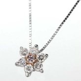 ネックレス レディース ピンクダイヤモンド ペンダント 天然石 アクセサリー ジュエリー 華奢 シンプル 大人可愛い 上品 ギフト プレゼント 記念日 誕生日 結婚記念日 お祝い 贈り物