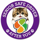 カーサイン 高齢者マーク SENIOR SAFE DRIVER ミヌエット マグネット 強力 直径13cm 肉球 日本製 車 ステッカー