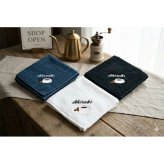 ミニタオル コーヒー コーヒーカップ 珈琲柄とお名前の刺繍入り 名入れ 今治タオル ハンドタオル タオルハンカチ ハンカチタオル 25cm オリジナル オーダーメイド メンズ レディース 退職記念品 退職祝い【mt-13】