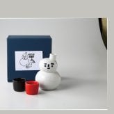 雪だるま　酒器揃 磁器 美濃焼 やきものの里から、暮らしを贈ります。　ギフト 食器 セット テーブルウェア