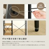 食器棚 ゴミ箱収納付き ヴィンテージ調 調節可能スライド棚付き ごみ箱上カウンター：