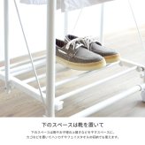 ワンタッチ収納洗濯物干しラック ONLR-0040 折りたたみ 洗濯物干し ホワイト ブラック ランドリー 室内 ベランダ ステンレス スチール 清潔 部屋干し 一人暮らし ファミリー 新生活