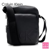 カルバンクライン ショルダーバッグ メンズ Calvin Klein BOLD CK POCKET REPORTER 斜めがけ クロスボディ ミニショルダー CKロゴ 型押し 前ポケット ブラック 黒 ポリウレタン LV04D3368G-UB1