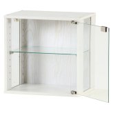 コレクションボックス(前・側板ガラス) オーク オーク・オークホワイト 2色展開 収納ラック オープンラック シェルフ 整理棚 収納家具 おしゃれ シンプル 新生活 インテリア 不二貿易