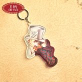不思議の国のアリス キーホルダー ダイカット バッグチャーム アリス 白うさぎ マッドハッター チェシャ猫 ハートの女王