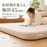 ラグ 極厚45mm ロボット掃除機対応 1.5畳 2畳 3畳 130×190 190×190 190×240cm 厚手 防音 ΔLL-8 はっ水 つまずきにくい 斜めフチ 滑り止め 床暖房対応 オールシーズン 無地 低ホルムアルデヒド ラグマット 北欧