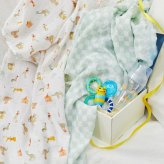 おくるみ スワドル 4枚セット 出産祝い aden+anais エイデンアンドアネイ エレファントサーカス コットンモスリン ダブルガーゼ 大判 約112cm 新生児 退院 内祝い 出産内祝い 男の子 女の子 ギフト 専用ボックス入り ガーゼケット ブランケット 授乳ケープ おむつ替えシート