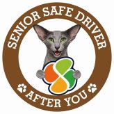 カーサイン 高齢者マーク SENIOR SAFE DRIVER オリエンタルショートヘア ステッカー シール 直径13cm 肉球 日本製 車