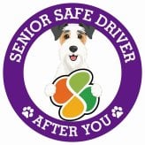 カーサイン 高齢者マーク SENIOR SAFE DRIVER ワイヤーフォックステリア ステッカー シール 直径13cm 肉球 日本製 車