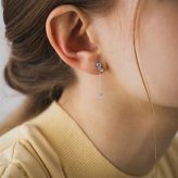 【無料ラッピング】  ヨンドシー 4℃ ピアス K10 ホワイトゴールド ピアス アクアマリン フェルスパー トパーズ レディース ブランド 正規品 新品 ギフト プレゼント 人気 おすすめ 誕生日 記念日 クリスマス 送料無料